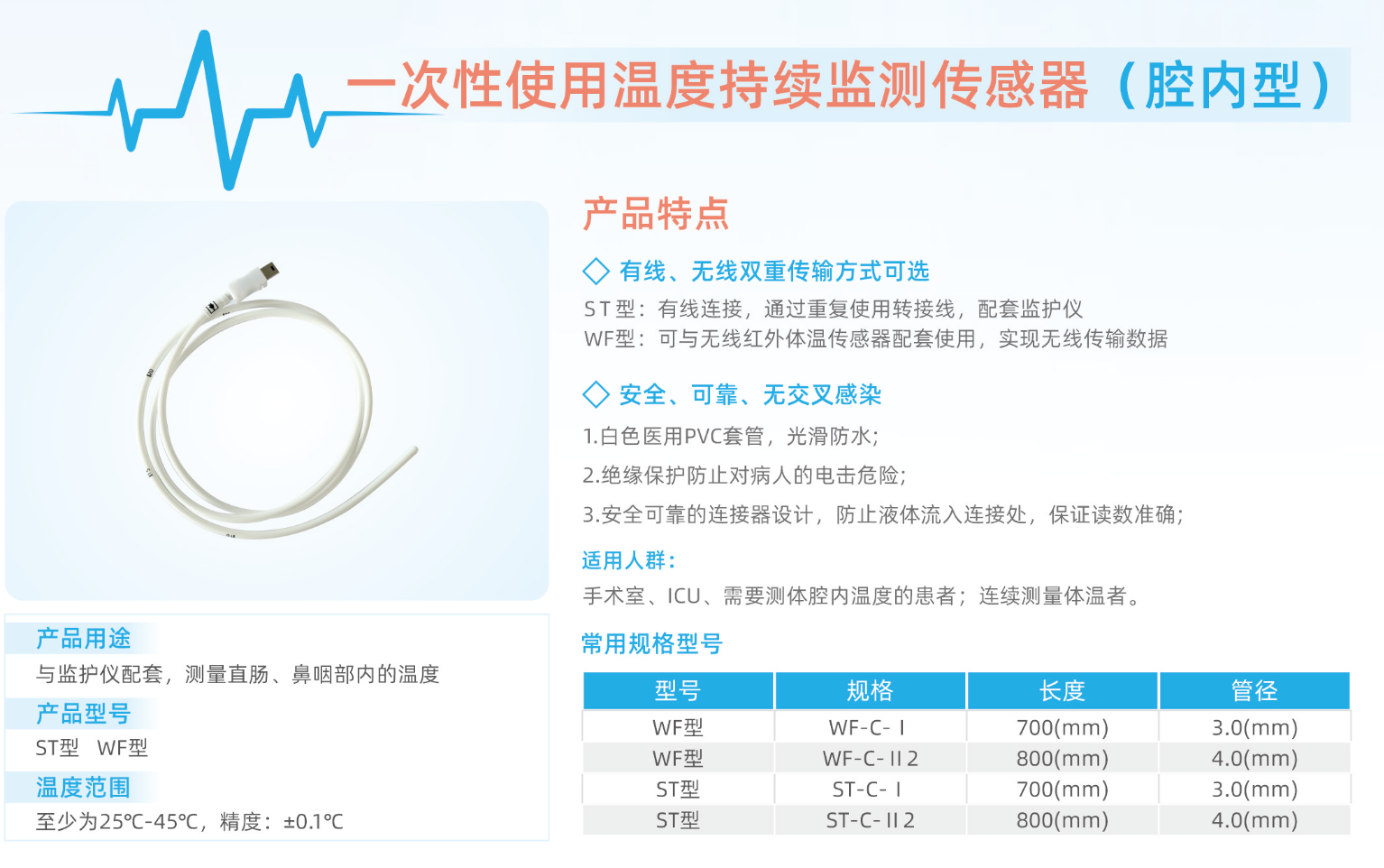 体腔体温传感器